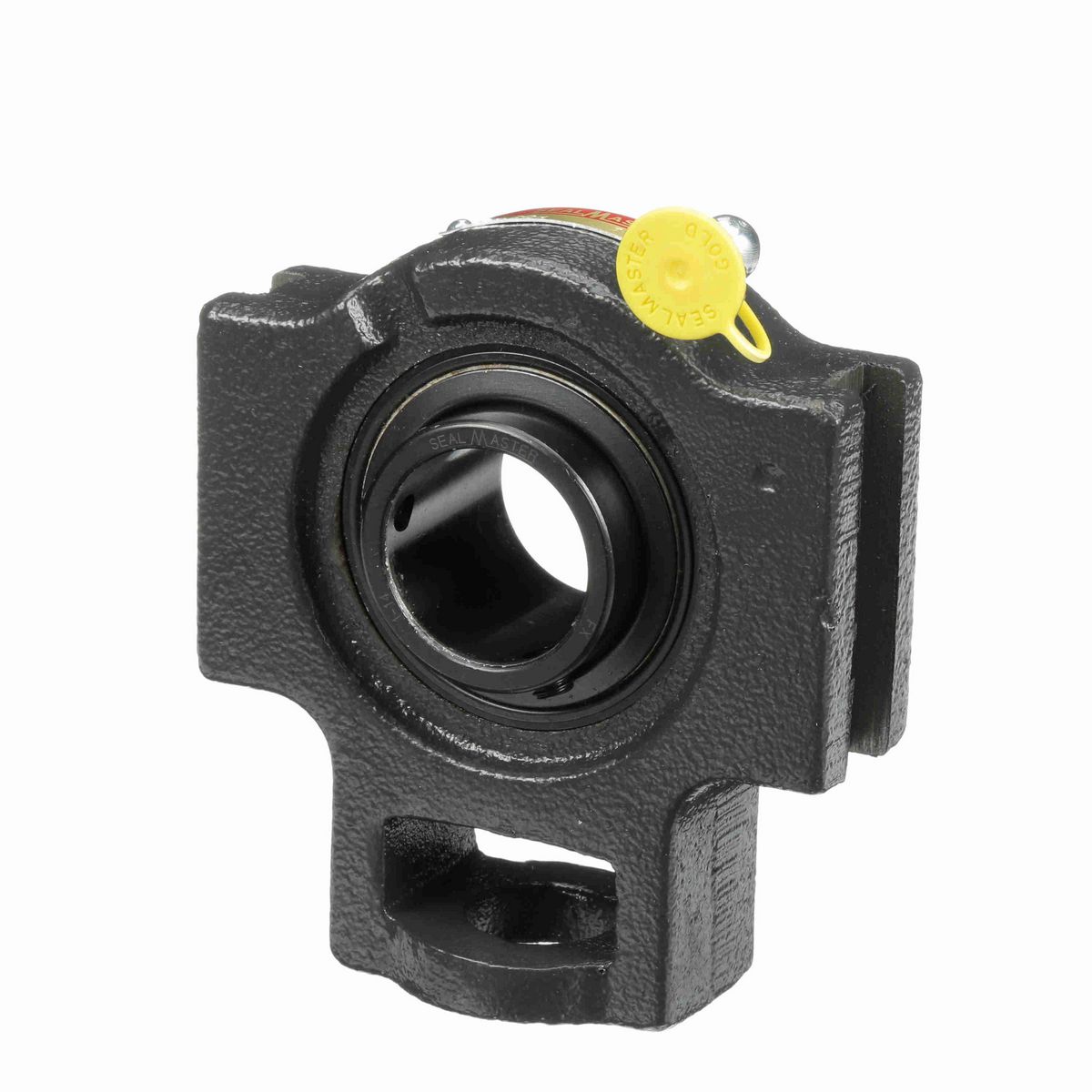 Sealmaster Mounted Cast Iron Wide Slot Take Up Ball Bearing - 52100 Bearing Steel, Black Oxided - Setscrew Lock - ST-20R