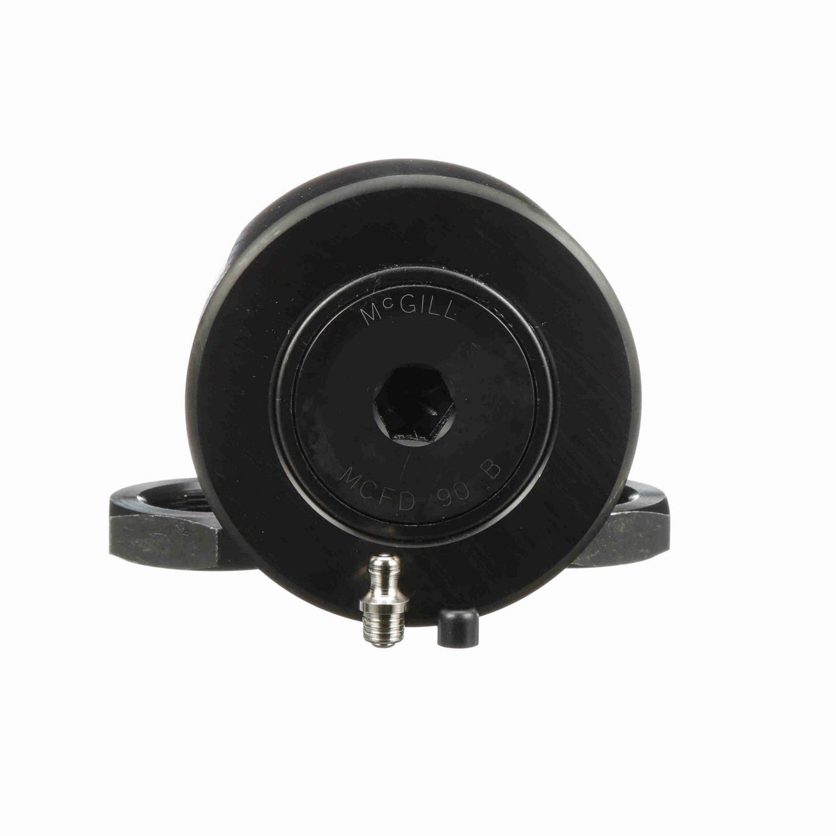 Опорный ролик с цапфой McGill CAMROL MCFD 90 B, бочкообразный, повышенной грузоподъемности, со щитком, с шестигранным отверстием, метрический