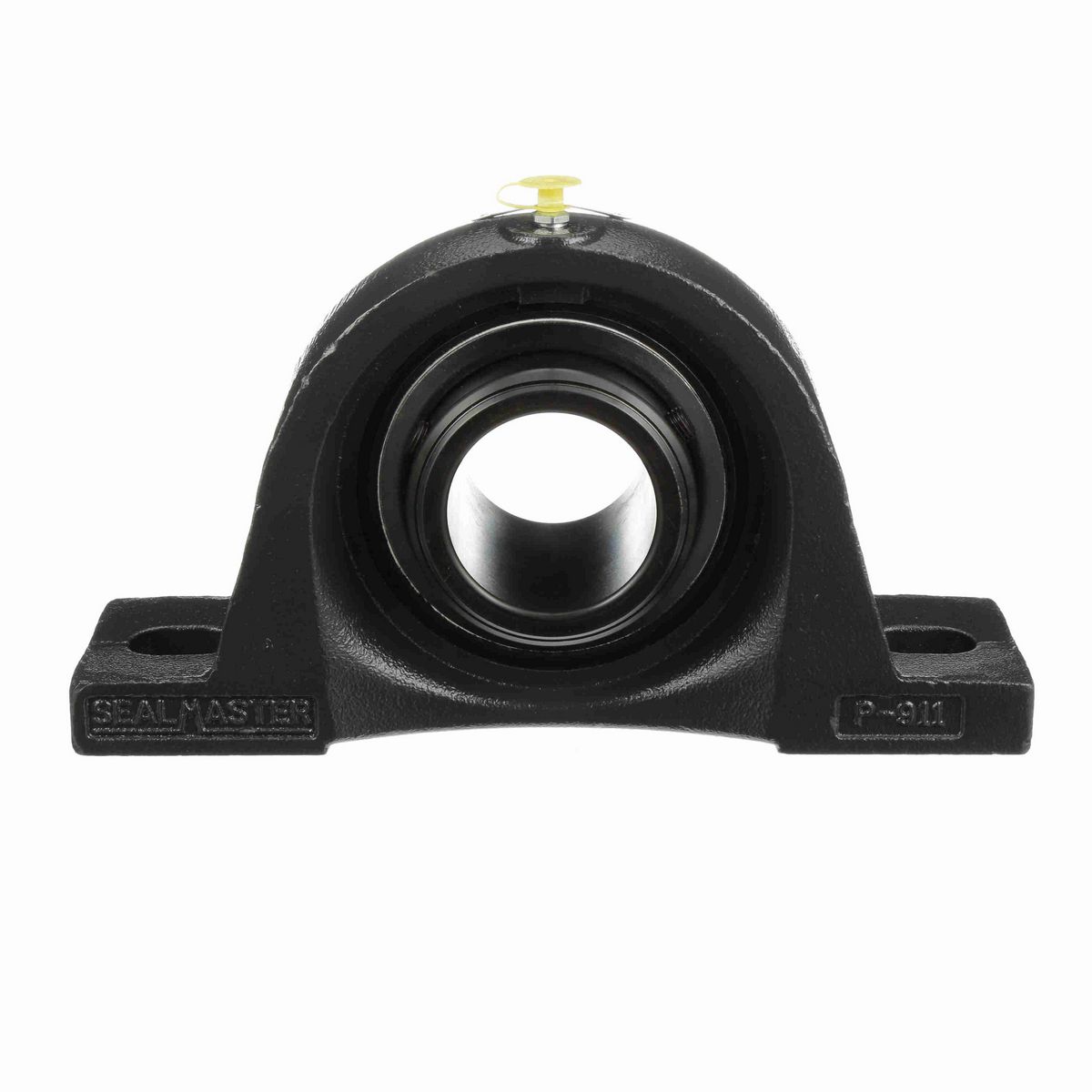 Sealmaster Mounted Cast Iron Two Bolt Pillow Block Ball Bearing - 52100 Bearing Steel, Black Oxided - Double Setscrew Lock - MSPD-39