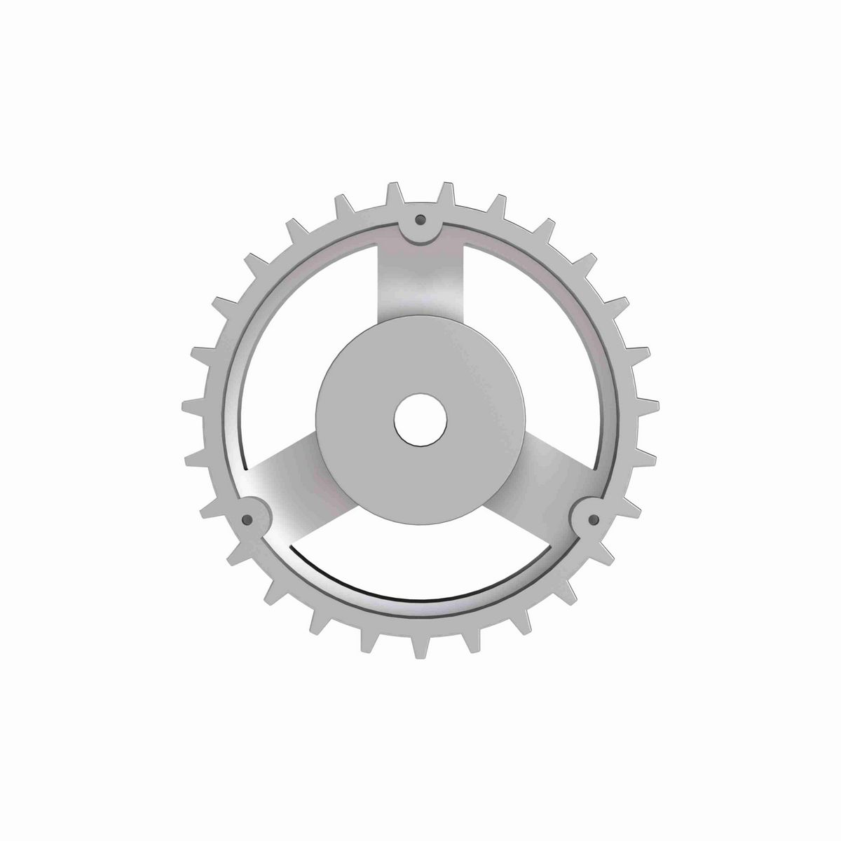 Rexnord 820 Series Solid One Piece Cast Iron Sprocket with 27 Teeth and a 3/4in Round Rough Stock Bore (RSB) - 401-163-2