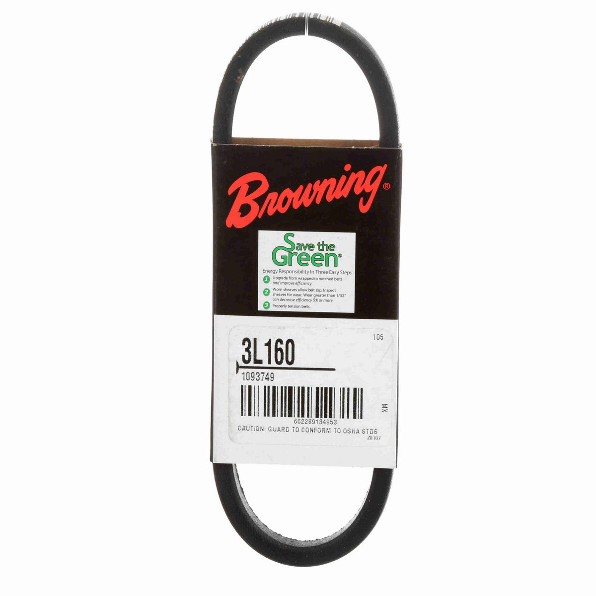 Browning Rubber FHP Belt - 3L160