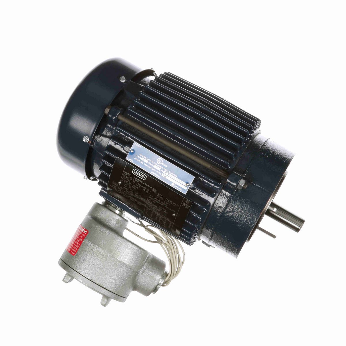 LEESON Explosion Proof Motor, 1.50 & 1 HP, 3 Ph, 60 & 50 Hz, 230/460 & 190/380 V, 3600 & 3000 RPM, 143TC Frame, EPFC - C301B