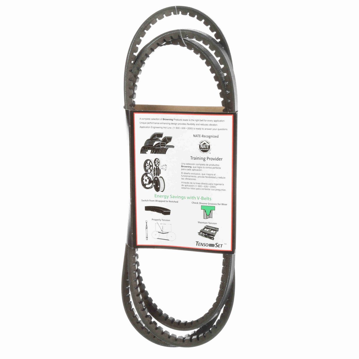 Browning EPDM Notched Belt 98% Efficient - AX96