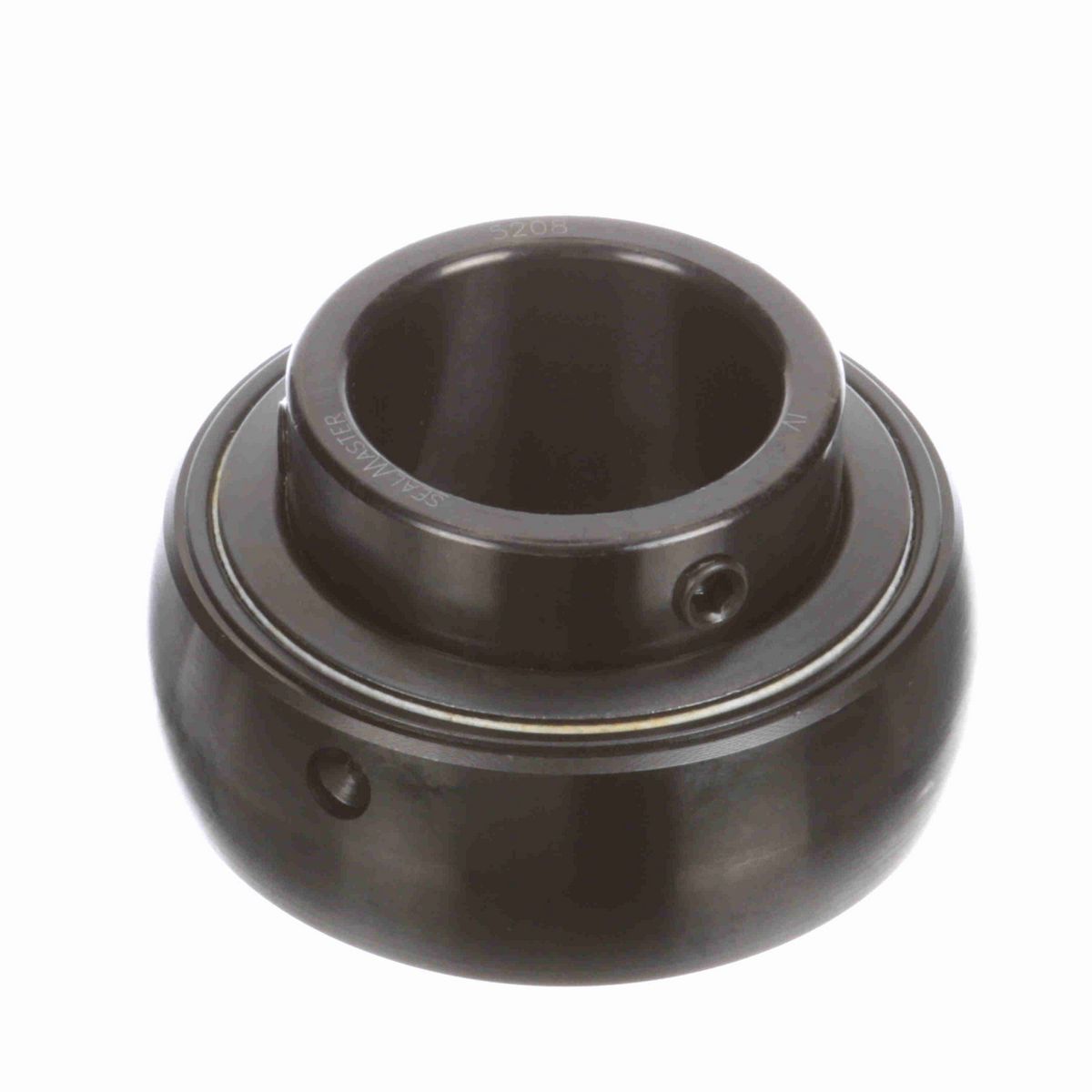 Sealmaster Mounted Insert Only Ball Bearing - 52100 Bearing Steel, Black Oxided - Setscrew Lock - 5208