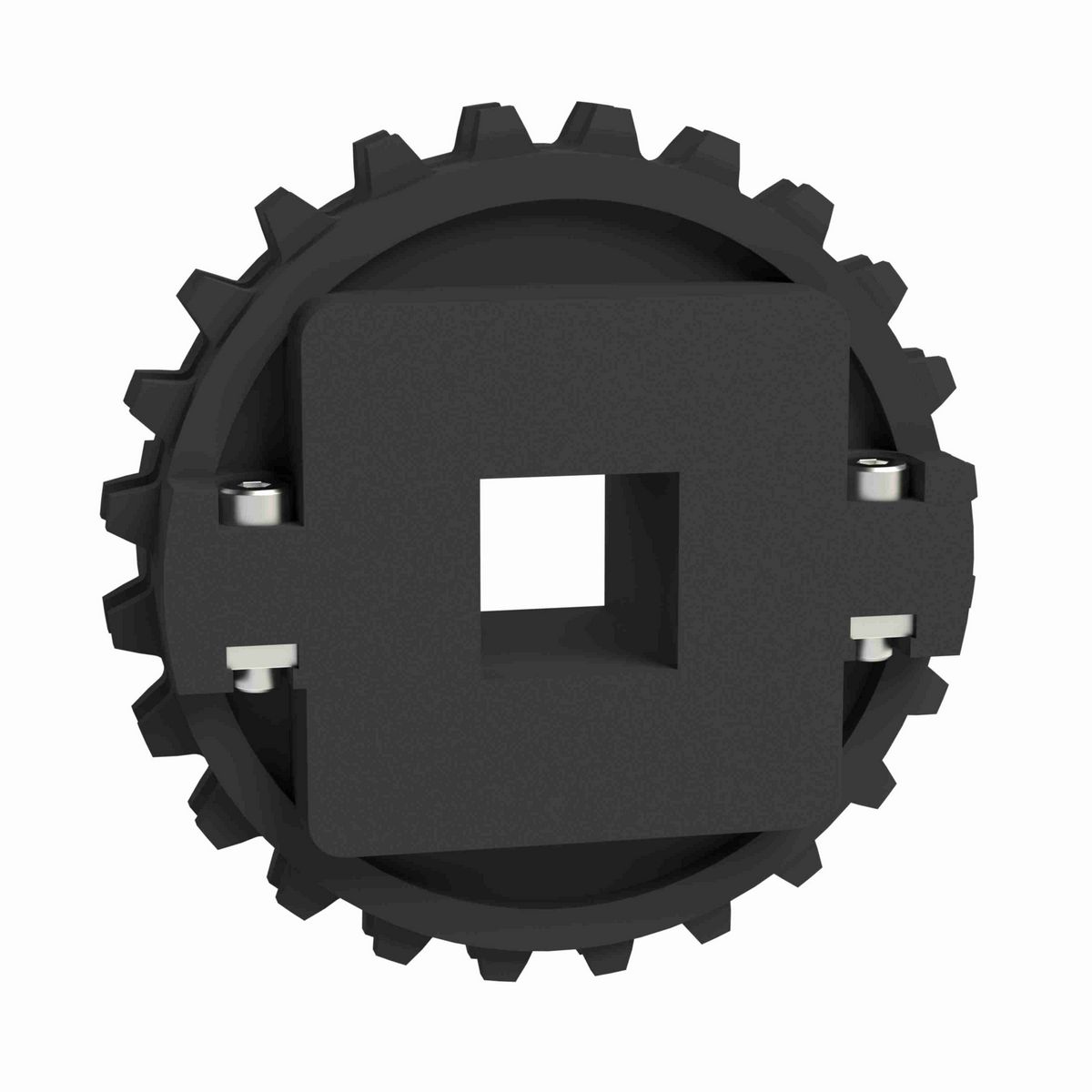Rexnord 1500 Series Split Molded Nylon Sprocket with 24 Teeth and a 1in Square Bore - 614-347-2