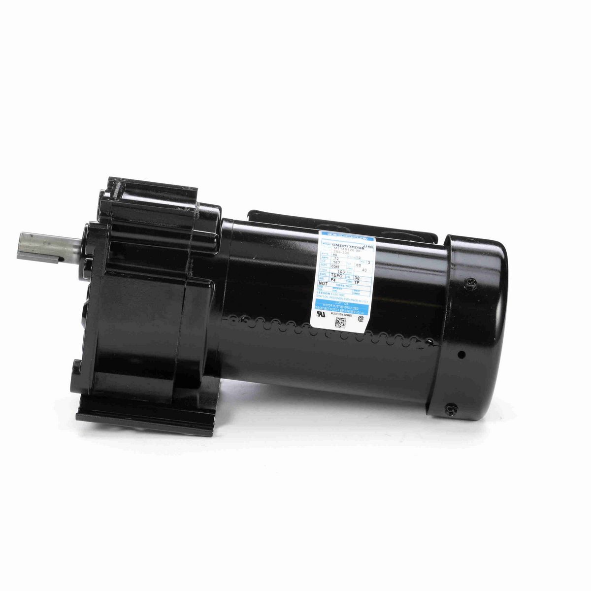 LEESON Parallel Shaft Gearmotor, 0.17 HP, 3 Ph, 60 Hz, 208-230 V, 90 RPM, 38 Frame, TEFC - M1145125.00