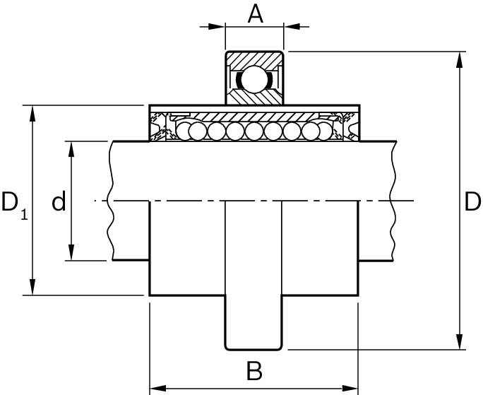 Вращающаяся линейная втулка с радиальным шарикоподшипником Bosch Rexroth KBRORD-50-DD [R066425000]