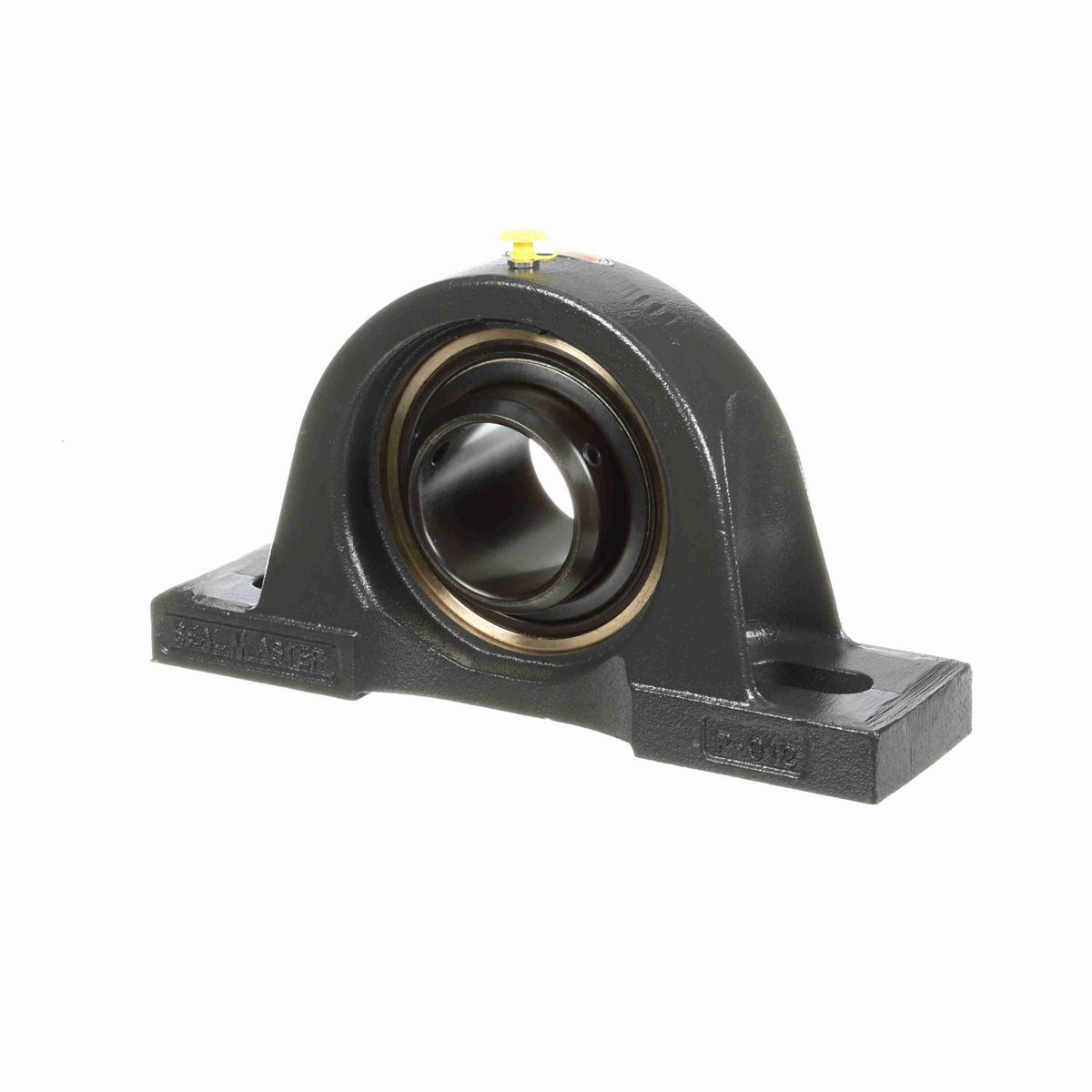 Sealmaster Mounted Cast Iron Two Bolt Pillow Block Ball Bearing - 52100 Bearing Steel, Black Oxided - Double Setscrew Lock - EMPD-43