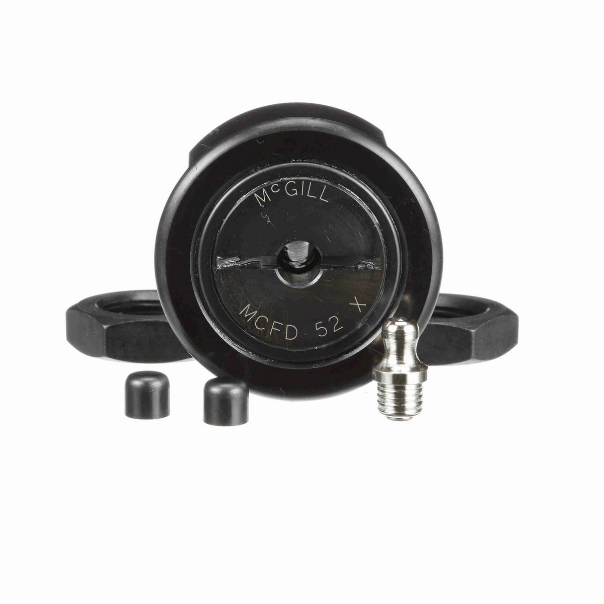 Опорный ролик с цапфой McGill CAMROL MCFD 52 X, цилиндрический, повышенной грузоподъемности, со щитком, со шлицем под отвёртку, метрический