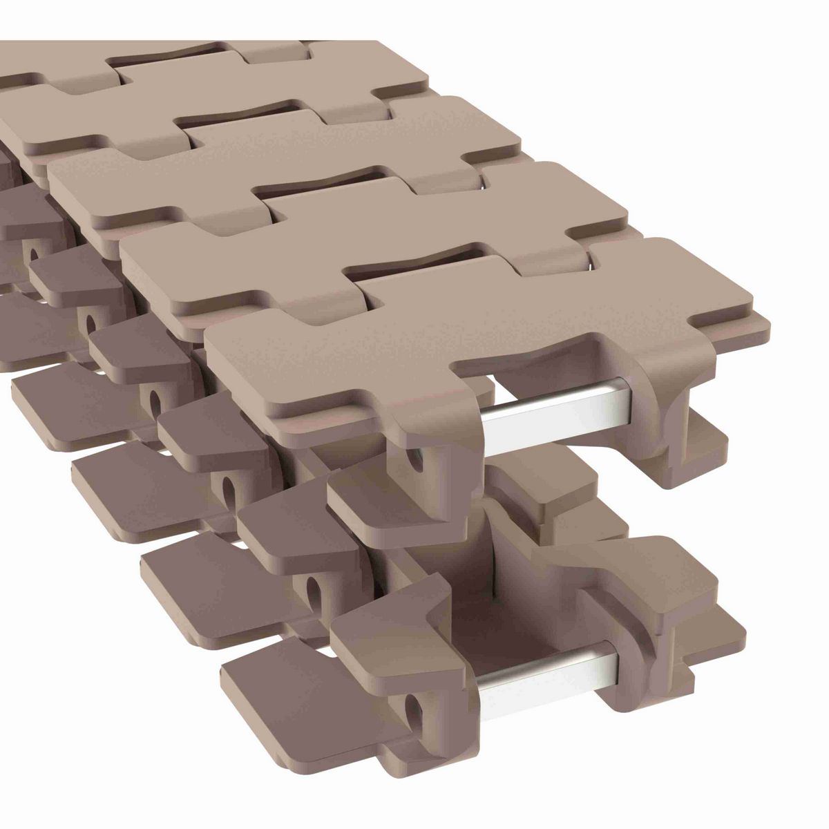 Rexnord 879TAB BO Side-flexing Solid Top Tight Radius, Material: Tan Low Friction, Width: 3.25in, Pitch: 1.5in - L0879605412