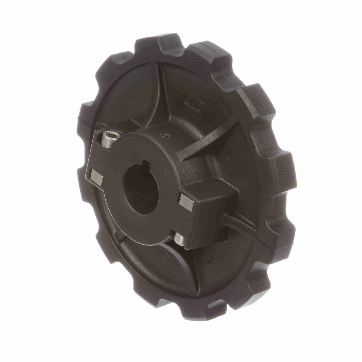 System Plast 880 Series Split Molded Sprocket with 12 Teeth, a 1in Round Shaft-Ready Bore and Setscrew - 880-12R1-DS-SS
