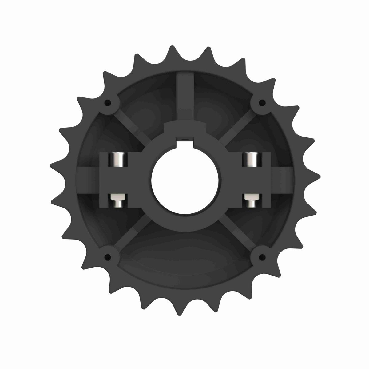 Rexnord 820 Series Split Molded Nylon Sprocket with 23 Teeth and 30mm Round Shaft-Ready Bore with Keyway - 614-39-30