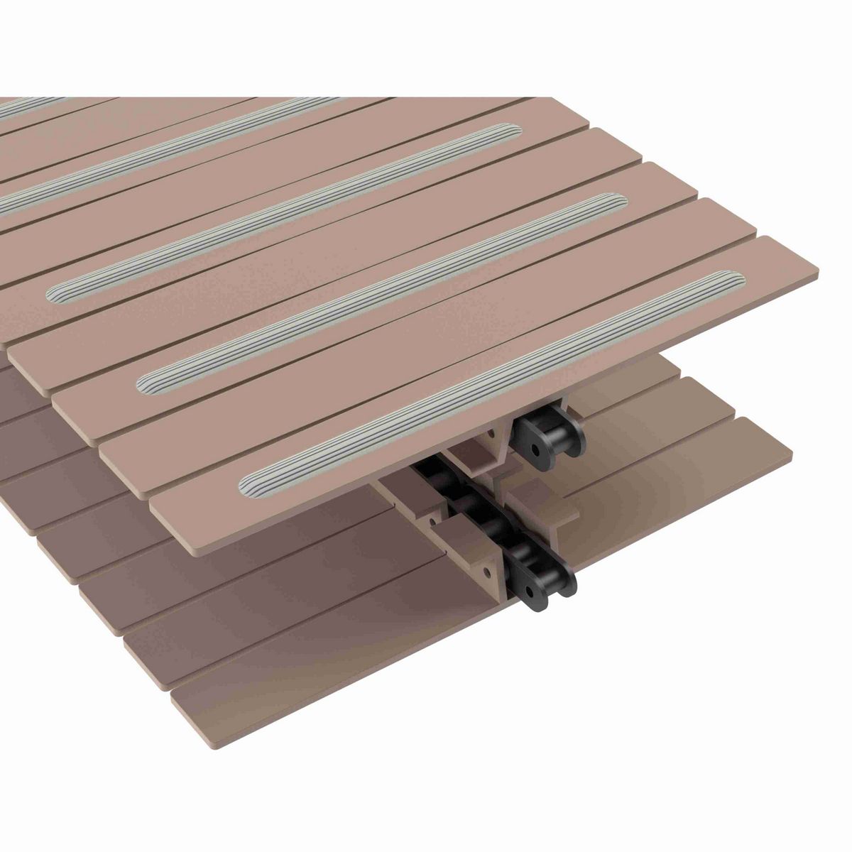 Rexnord 1873TAB SuperGrip™ Side-flexing SuperGrip™, Material: Tan Low Friction, Width: 12in, Pitch: 1.5in - 81418877