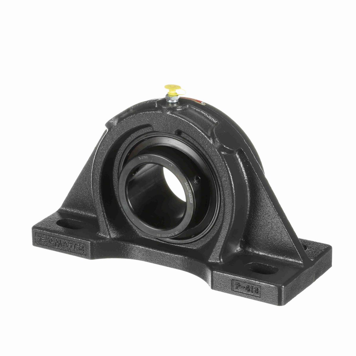 Sealmaster Mounted Cast Iron Four Bolt Pillow Block Ball Bearing - 52100 Bearing Steel, Black Oxided - Setscrew Lock - MFP-47C