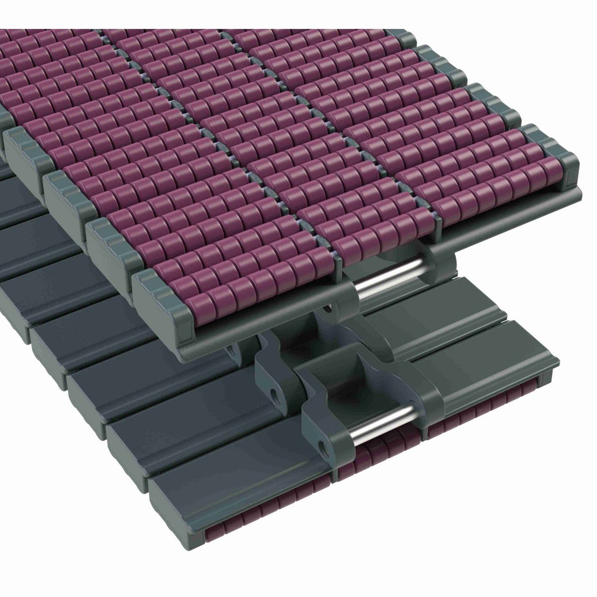Rexnord HDS LBP Straight Running Low Backline Pressure, Material: Internally Lubricated Polyacetal (Grey), Width: 7.5in, Pitch: 1.5in - 752.81.13