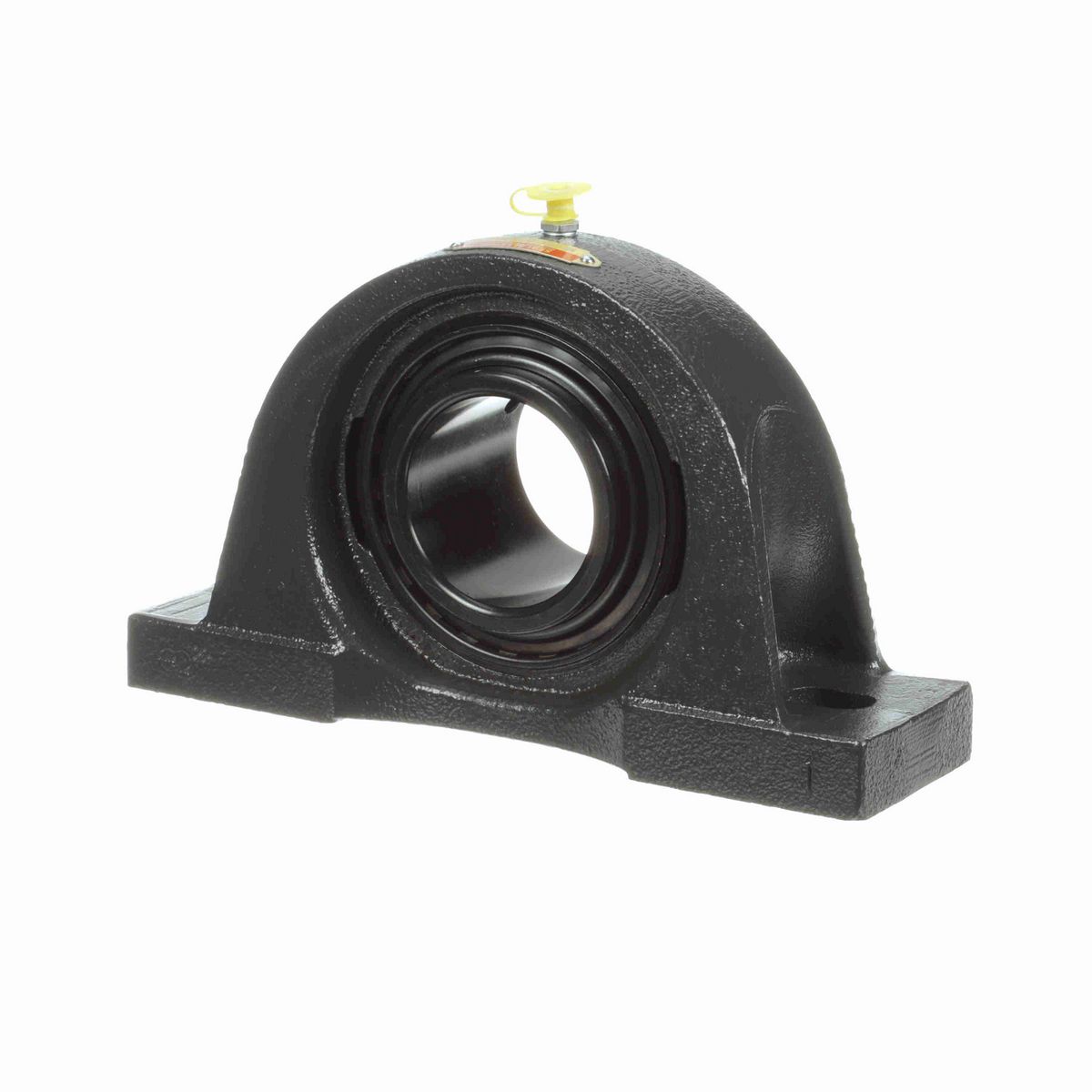 Sealmaster Mounted Cast Iron Two Bolt Pillow Block Ball Bearing - 52100 Bearing Steel, Black Oxided - Setscrew Lock - NP-38C
