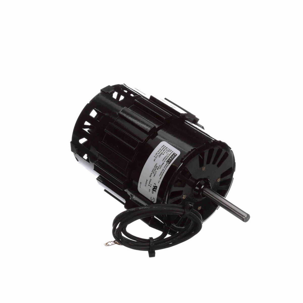 FASCO OEM Replacement Motor, 1/12 HP, 1 Ph, 60 Hz, 230 V, 1500/1300 RPM, 1 Speed, 3.3" Diameter, OAO - D9487