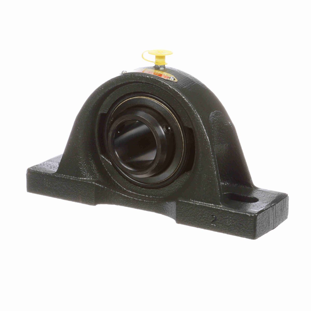 Sealmaster Mounted Cast Iron Two Bolt Pillow Block Ball Bearing - 52100 Bearing Steel, Black Oxided - Double Setscrew Lock - MPD-23