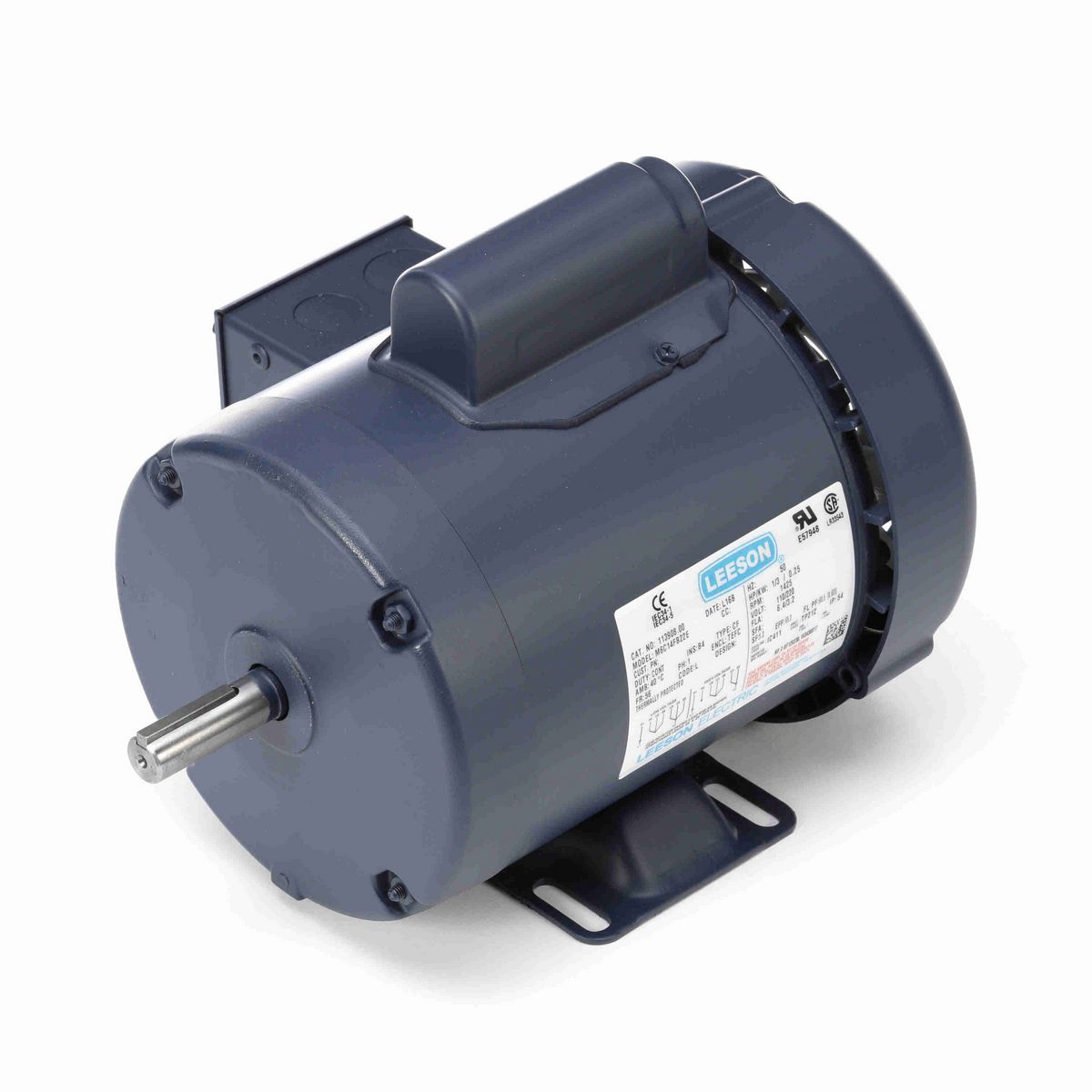 LEESON Special Voltage Motor, 0.33 HP, 1 Ph, 50 Hz, 110/220 V, 1500 RPM, 56 Frame, TEFC - 113908.00