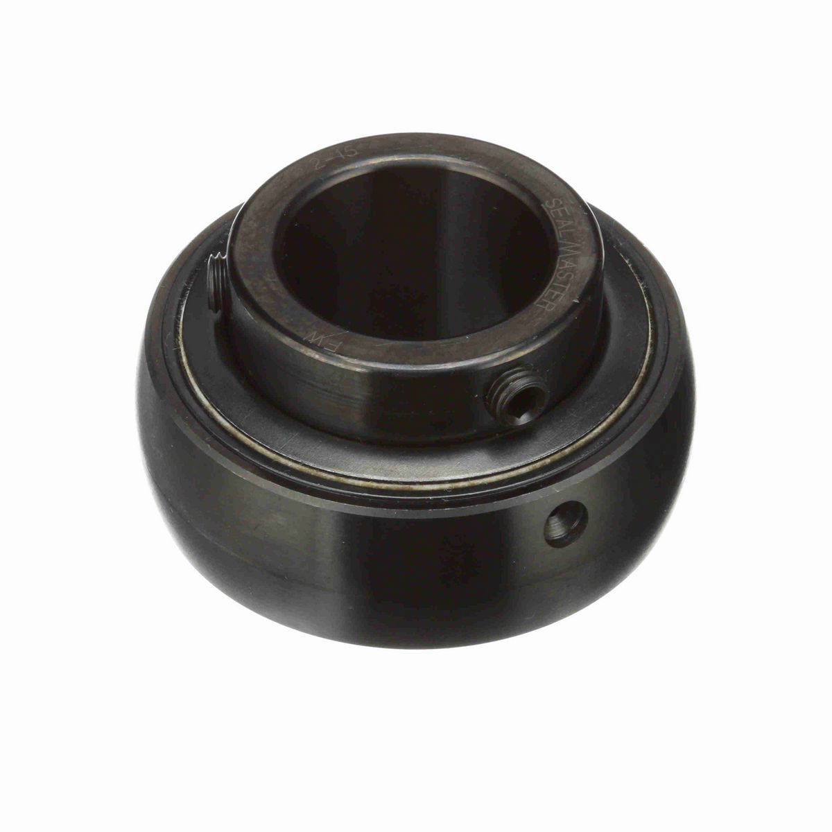 Sealmaster Mounted Insert Only Ball Bearing - 52100 Bearing Steel, Black Oxided - Setscrew Lock - 2-15