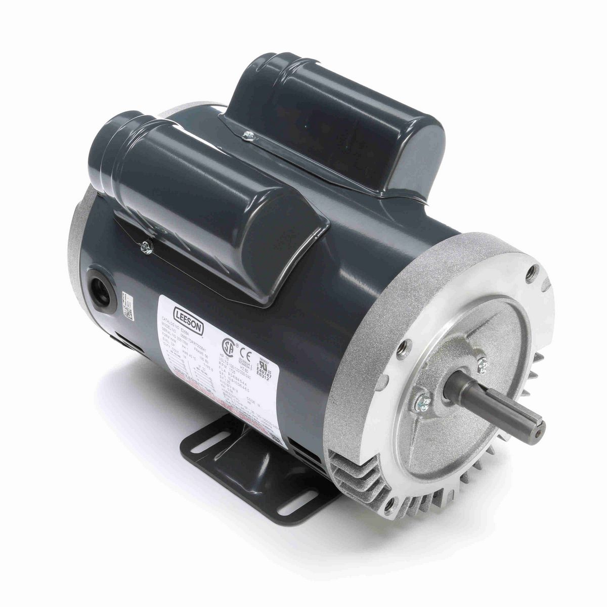 LEESON General Purpose Motor, 0.75 & 0.75 HP, 1 Ph, 60 & 50 Hz, 120/240 & 100-120/200-240 V, 1800 & 1500 RPM, 56C Frame, DP - E268A