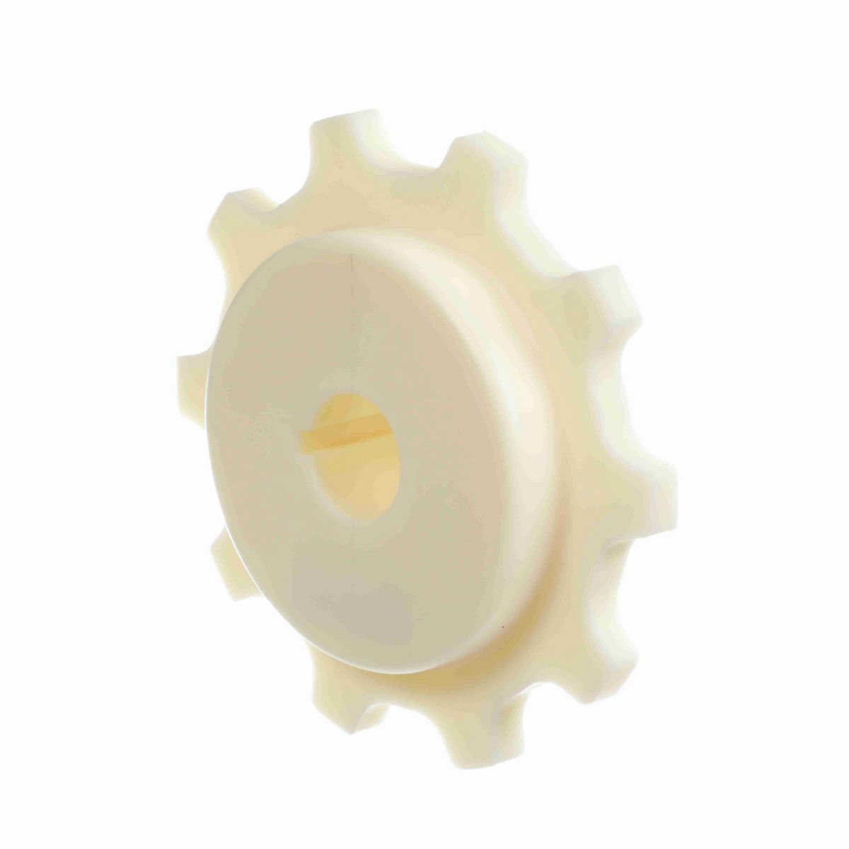 System Plast 1700 Series Split Machined Sprocket with 10 Teeth, a 1-1/4in Round Shaft-Ready Bore and Setscrew - 1700-10R1.25-DMS-SS