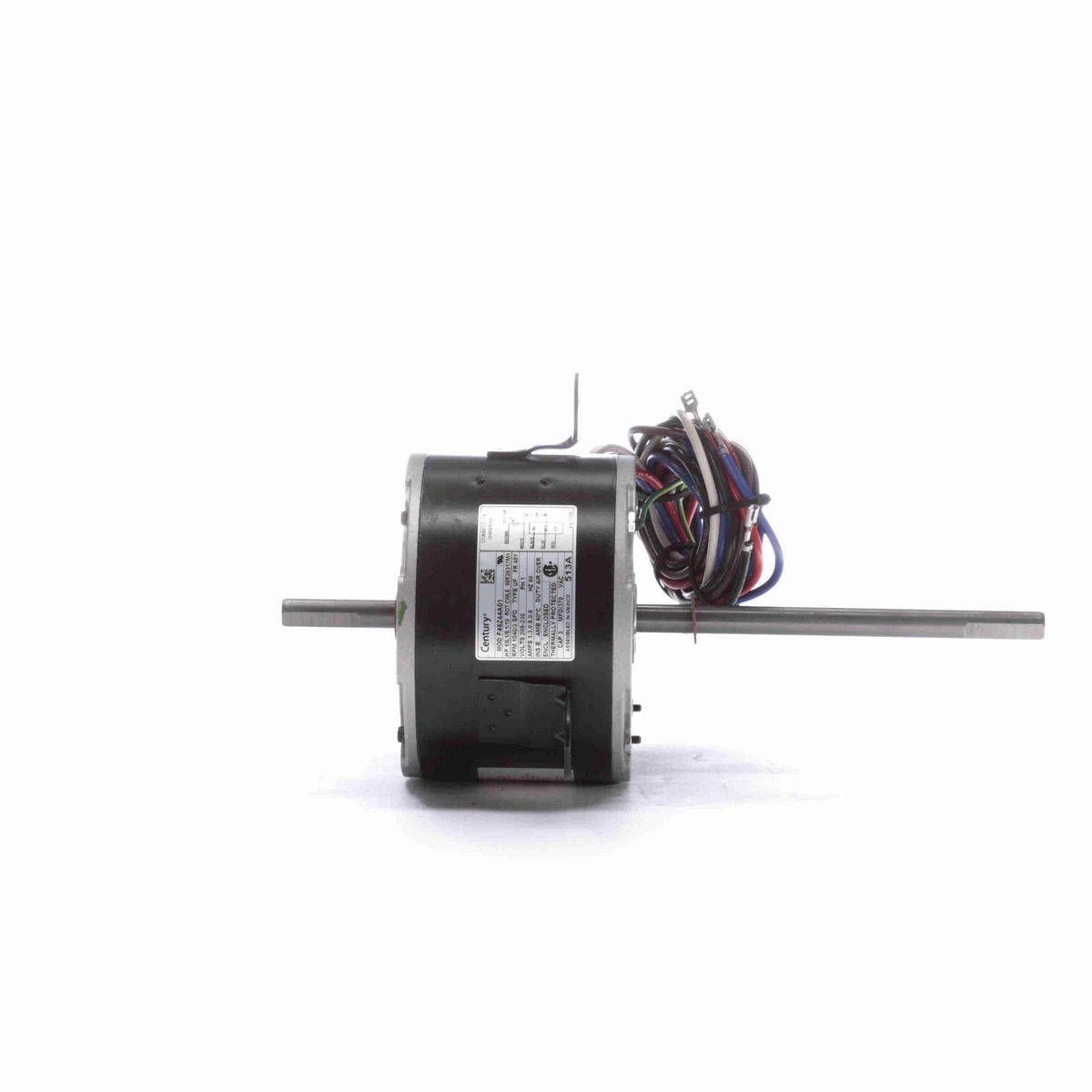 Century OEM Replacement Motor, 1/6,1/8,1/10 HP, 1 Ph, 60 Hz, 208-230 V, 1040 RPM, 3 Speed, 48 Frame, TEAO - 513A