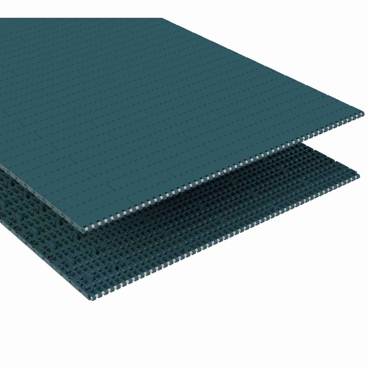 Rexnord 1000FT Straight Running Solid Top, Material: Green Low Friction Acetal, Width: 255mm, Pitch: 1in - 873.27.12
