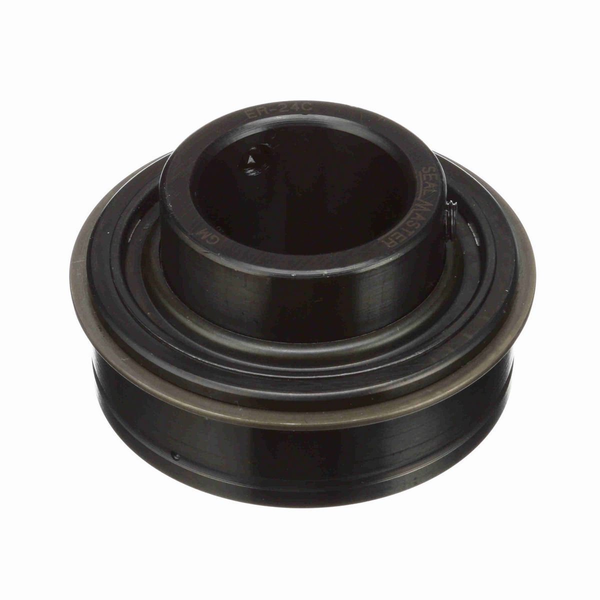 Sealmaster Mounted Insert Only Ball Bearing - 52100 Bearing Steel, Black Oxided - Setscrew Lock - ER-24C