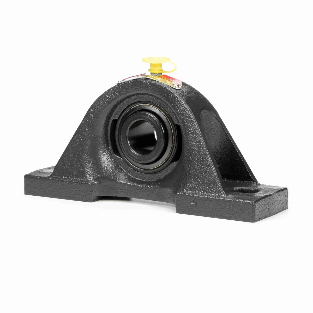 Sealmaster Mounted Cast Iron Two Bolt Pillow Block Ball Bearing - 52100 Bearing Steel, Black Oxided - Setscrew Lock - SP-14