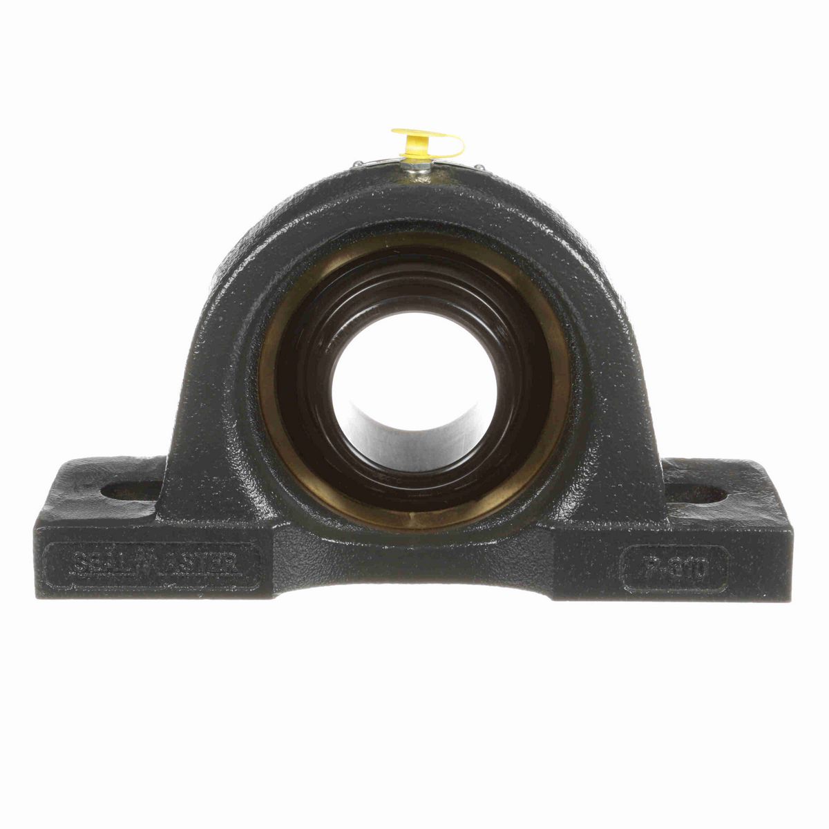 Sealmaster Mounted Cast Iron Two Bolt Pillow Block Ball Bearing - 52100 Bearing Steel, Black Oxided - Setscrew Lock - EMP-35C
