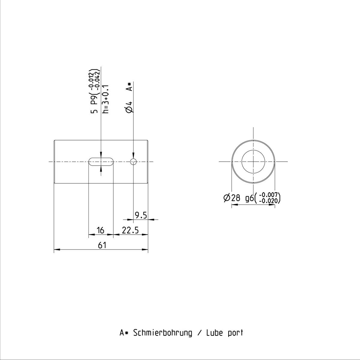 Одинарная цилиндрическая гайка Bosch Rexroth ZEM-E-S 16X16RX3-3 [R151206052]
