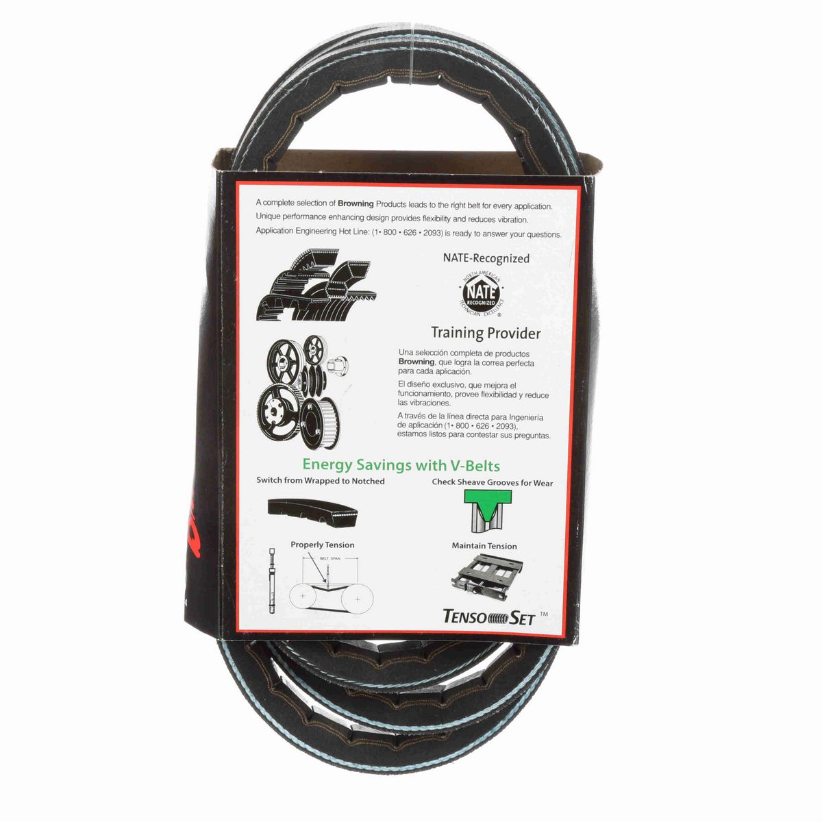 Browning EPDM Notched Belt 98% Efficient - 5VX680