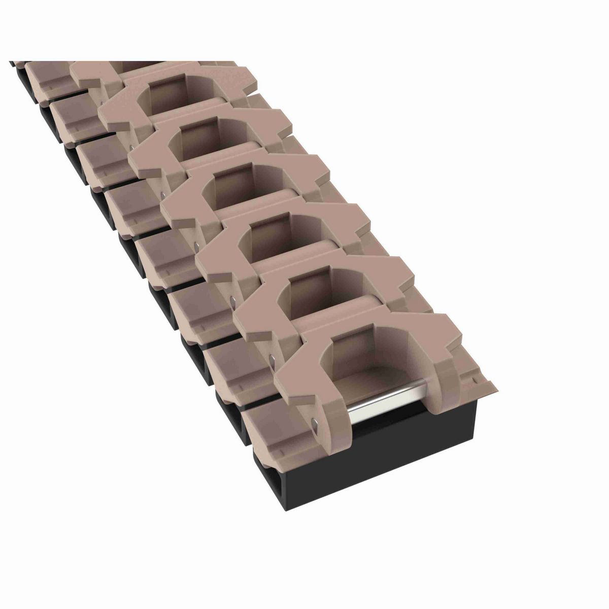 Rexnord 882TAB SideGrip™ Side-flexing, Material: Tan Low Friction, Width: 3.75in, Pitch: 1.5in - LF882-GD