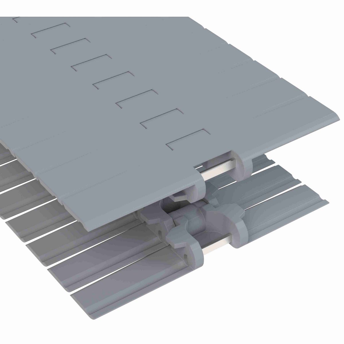 Rexnord 882TAB Side-flexing Solid Top, Material: Silver Platinum Series™ X, Width: 10in, Pitch: 1.5in - 10292836