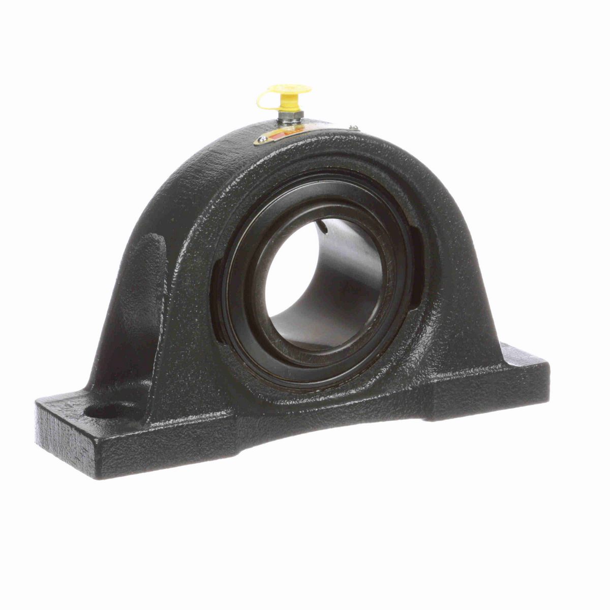 Sealmaster Mounted Cast Iron Two Bolt Pillow Block Ball Bearing - 52100 Bearing Steel, Black Oxided - Setscrew Lock - NP-211