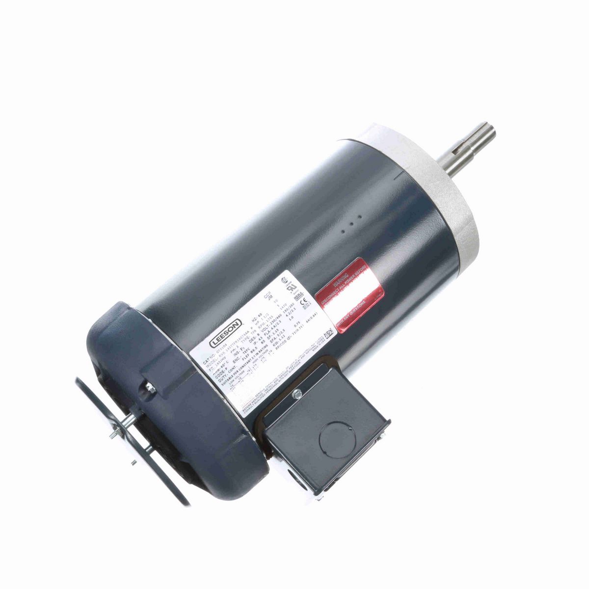 LEESON Close-Coupled Pump Motor, 1.50 & 1 HP, 3 Ph, 60 & 50 Hz, 230/460 & 190/380 V, 1800 & 1500 RPM, 145JMV Frame, TEFC - GT5104