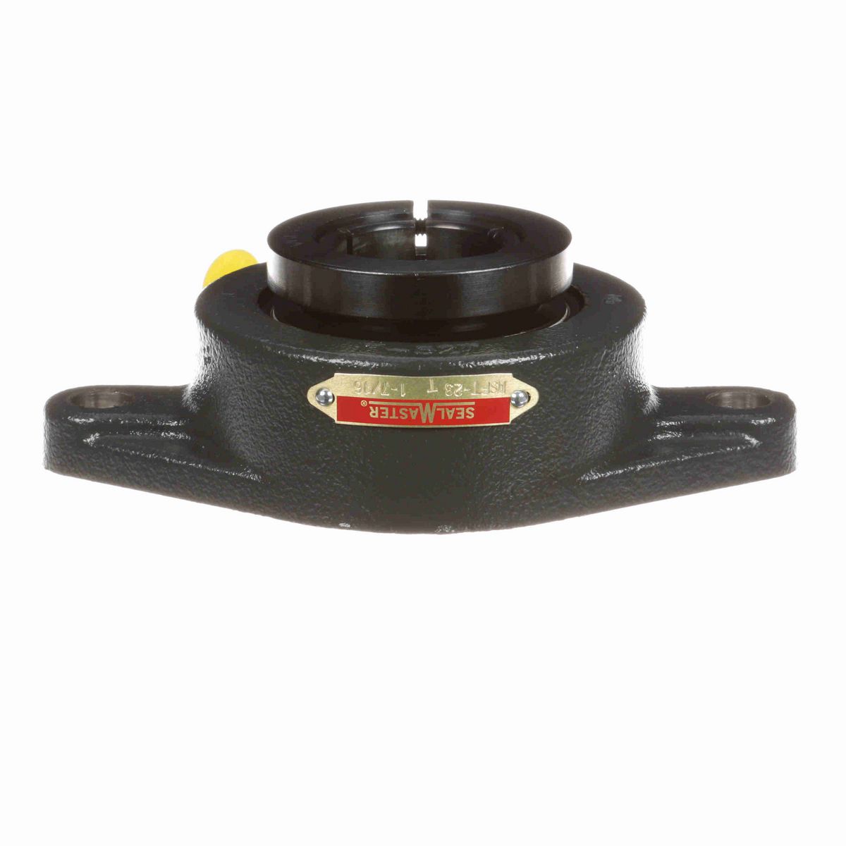 Sealmaster Mounted Cast Iron Two Bolt Flange Ball Bearing - 52100 Bearing Steel, Black Oxided - Concentric Lock - MSFT-23T