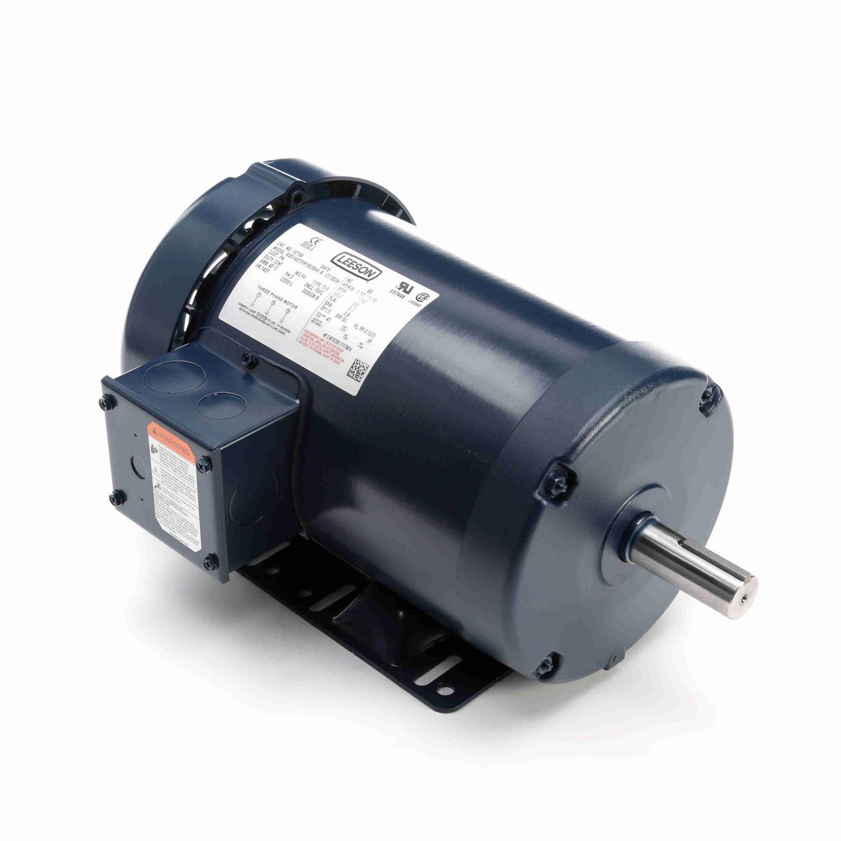 LEESON General Purpose Motor, 1.50 HP, 3 Ph, 60 Hz, 200 V, 1800 RPM, 145T Frame, TEFC - E2154