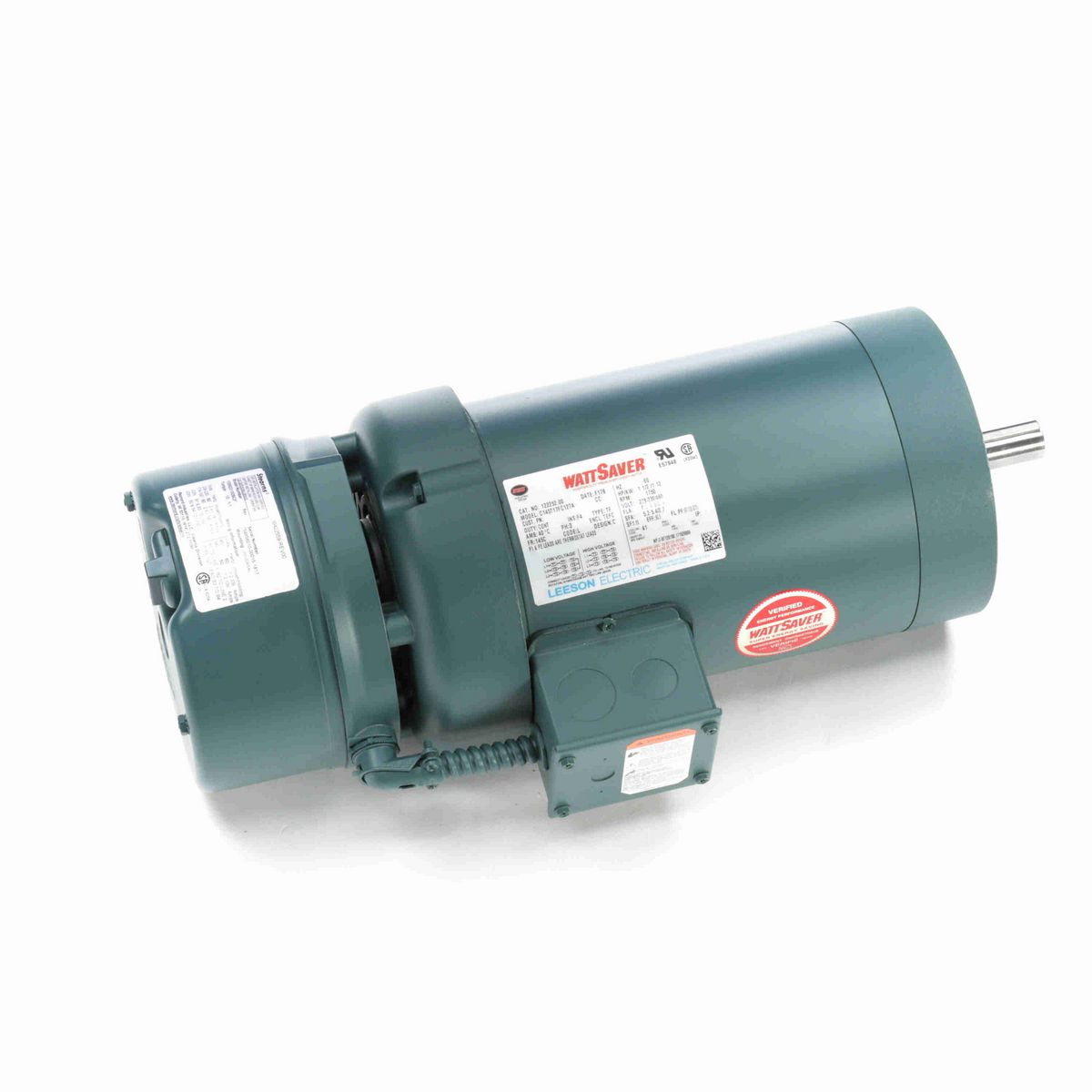 LEESON Brake Motor, 1.50 HP, 3 Ph, 60 Hz, 230/460 V, 1800 RPM, 145TC Frame, TEFC - 122252.00