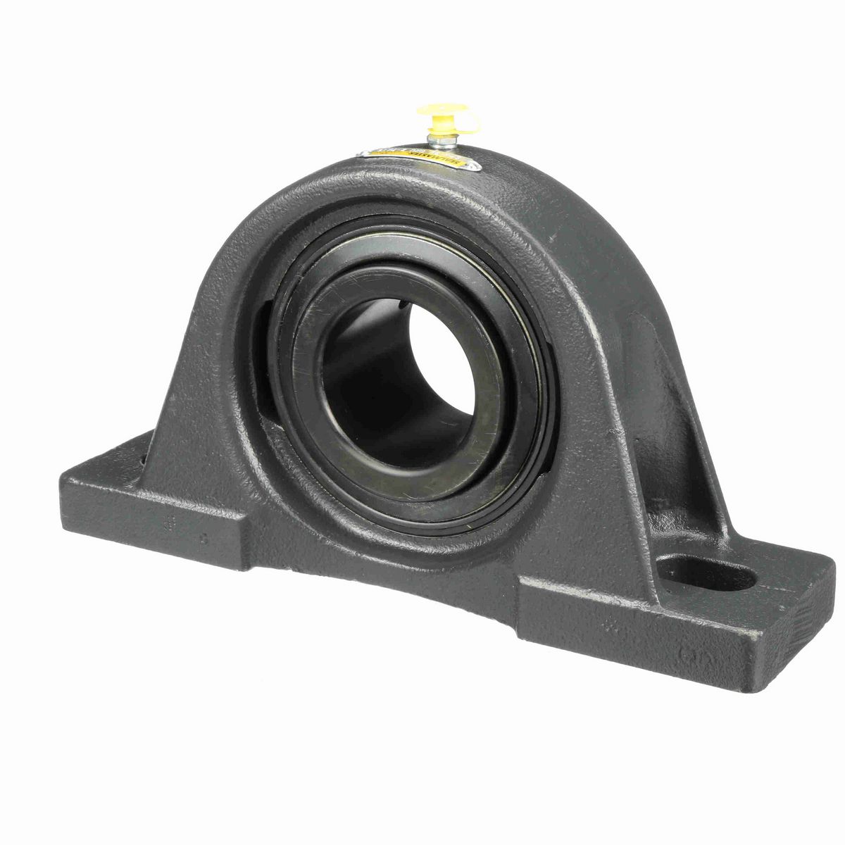 Sealmaster Mounted Cast Iron Two Bolt Pillow Block Ball Bearing - 52100 Bearing Steel, Black Oxided - Setscrew Lock - Air Handling Housing Fit, Noise Tested - SPM-39 CXU