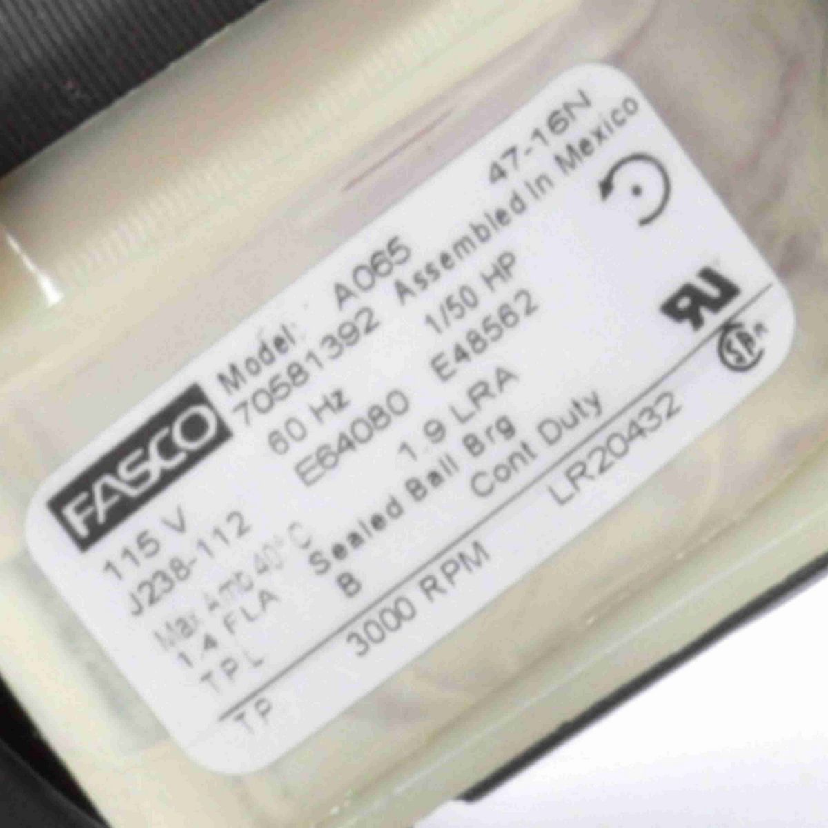 FASCO Rectangular Outlet Shaded Pole OEM Replacement Draft Inducer Blower, 115 Volts, Flange: No - A065