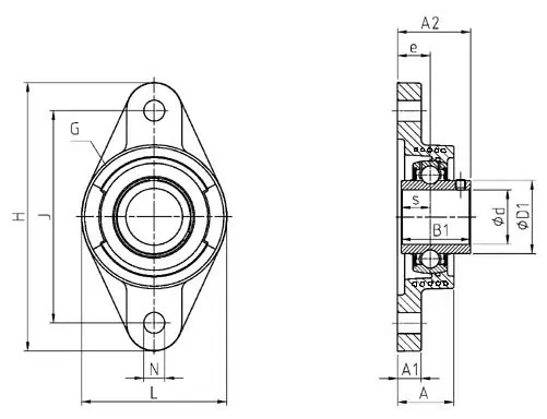 Подшипник с корпусом HGF UCFL215-45