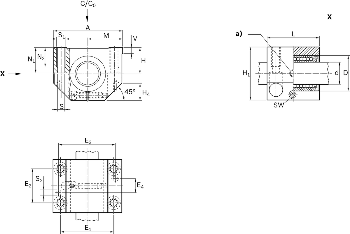 Линейный комплект Bosch Rexroth LSAH-H-20-DD [R170122020]