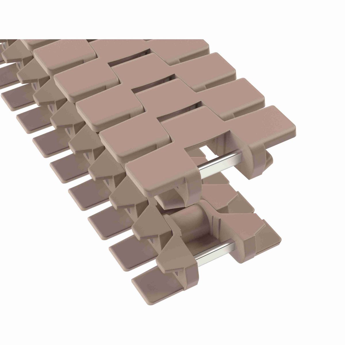 Rexnord 770TAB Side-flexing Solid Top, Material: Tan Low Friction, Width: 3.25in, Pitch: 1in - 81433911