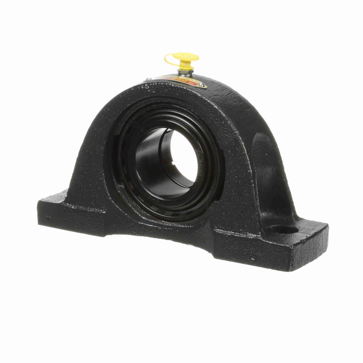 Sealmaster Mounted Cast Iron Two Bolt Pillow Block Ball Bearing - 52100 Bearing Steel, Black Oxided - Concentric Lock - NP-31TC
