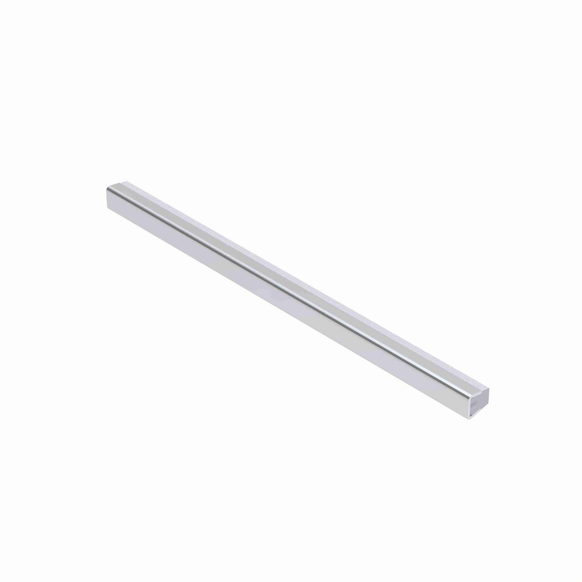 System Plast Flat Guide Rail: 0.67"W X 0.67"H X 96"L White UHMW-PE - VG-SSF-8