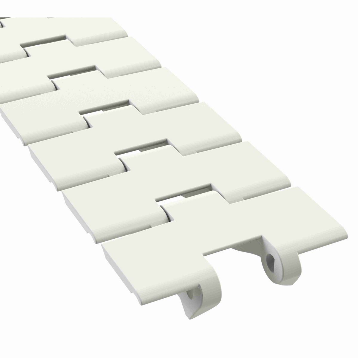 Rexnord 880B Side-flexing Solid Top, Material: Chemical Resistant (White), Width: 3.25in, Pitch: 1.5in - 81418621