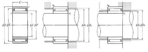 Игольчатый подшипник с массивными кольцами разъемный с внутренним кольцом NTN NA0-50X68X20