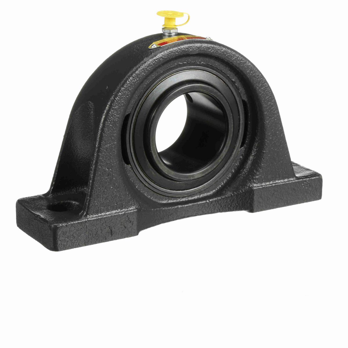 Sealmaster Mounted Cast Iron Two Bolt Pillow Block Ball Bearing - 52100 Bearing Steel, Black Oxided - Setscrew Lock - NP-35C